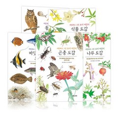 세밀화로 그린 보리 어린이 도감 베스트 5종 보급판 세트 곤충 + 나무 + 동물 + 식물 + 바닷물고기