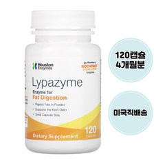 휴스턴 엔자임 리파아제 120캡슐 4개월분 소화효소제 Houston Enzymes