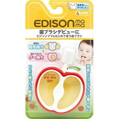 일본직발송 7. 에디슨(EDISON) KJC 에디슨 마마 (EDISON mama) 처음 쓰는 칫솔 6개월쯤부터 대상 B07BVJ4V, One Size_사과, 사과