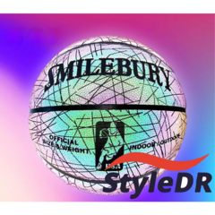 StyleDr 빛나는 야광 농구공 야회 야간 반사 농구공 7호, 라인 컬러 반사, 농구 7 호 (표준 공)