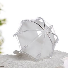 12Pcs 크리 에이 티브 플라스틱 미니 우산 사탕 상자 웨딩 파티 장식 아기 샤워 선물, white