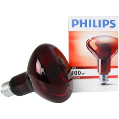 필립스 적외선램프 100W (E26 E27소켓) 찜질용 마사지 통증완화 의료기기용 적외선전구, 1개, IR 100W