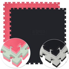 유일테크 유도매트(40T) 주짓수매트 스포츠매트, 적색+민트