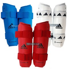 Adidas WKF(세계가라데연맹)공인 다리보호대 가라데 공수도 KARATE, 적색(red)