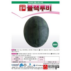 아시아종묘 수박씨앗종자 블랙루비 수박 (200립), 1개