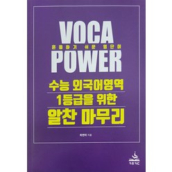 [크리킨디]VOCA POWER 수능 외국어영역 1등급을 위한 알찬 마무리 : 혼동하기 쉬운 영단어, 크리킨디, OSF9791198371003