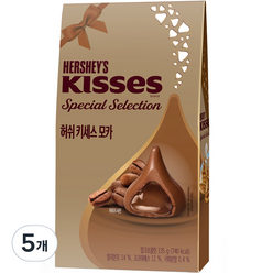 허쉬 키세스 스페셜 셀렉션 모카 초콜릿 박스, 5개, 135g