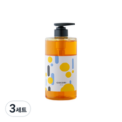 코코리제주 감귤 가득 1종 주방세제 750ml + 펌프 세트, 3세트