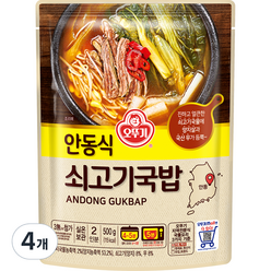 오뚜기 안동식 쇠고기국밥, 500g, 4개