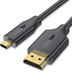 코드웨이 Micro HDMI to HDMI 2.0 케이블, 1개, 1m