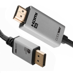 코드웨이 DP to HDMI 케이블 4K60Hz, 1개, 5m