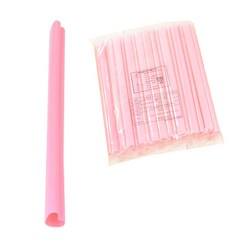 대성산업 하트 핑크 스트로우 버블티용 12 x 21cm 개별포장, 50개입, 1개