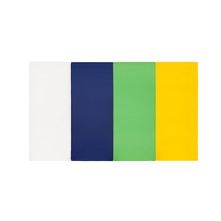 퍼니존 퍼니테라피 화이트 비비드 시리즈4 영유아 폴더매트, 화이트 + 블루 + 그린 + 옐로우