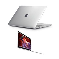뉴비아 맥북용 액정보호필름 + 크리스탈 하드케이스 투명 맥북에어13 A1466, 1세트