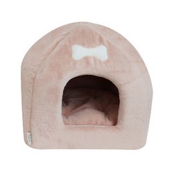 아페토 강아지 고양이 이글루 하우스 + 방석, 핑크