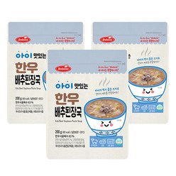 베베스트 아이 맛있는 한우국, 배추된장국, 3개, 200g