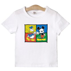 뉴욕꼬맹이 아동용 도널드와 미키 반팔 소프트 티셔츠 G058