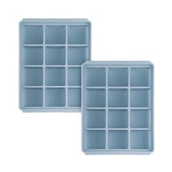 에디슨 실리콘 멀티 큐브 이유식냉동용기 12구 2p, 블루, 1세트