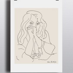 알루이 앙리 마티스 포스터 액자 28 긴머리여인 A3