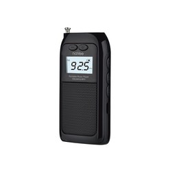 나비 휴대용 포터블 미니 라디오, NV80-PMP10, 블랙