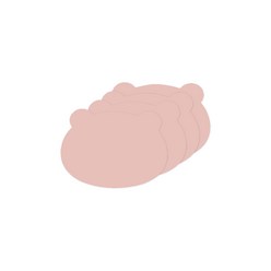 양면 가죽 테이블매트 곰돌이 4p, 핑크, 37 x 27.5 cm