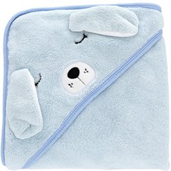 조이멀티 유아용 북극곰 신생아 목욕타올, 블루, 1개
