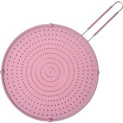 그린리빙 메쉬 드레인 주방 기름 보호 프라이팬 덮개 핑크, 32cm, 1개