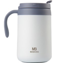 마보스 이중진공 스텐머그컵 M-500, 화이트, 500ml