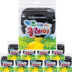 키즈 클레이 10개, 검정, 50g