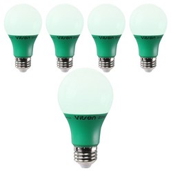 비츠온 원하 벌브 LED 칼라 전구 8W 그린, 백색, 5개