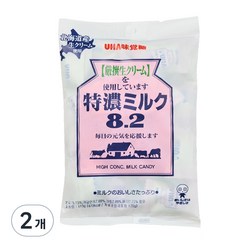 UHA 미카쿠도 토쿠노 밀크 캔디 8.2, 115g, 2개