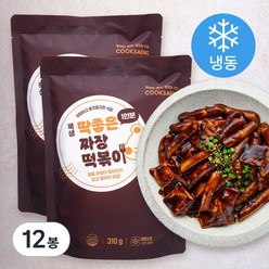 쿡생 딱좋은 1인분 짜장떡볶이 (냉동), 12봉, 310g