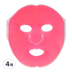 AMC 얼굴 냉온 찜질팩 페이스마스크 핑크, 4개