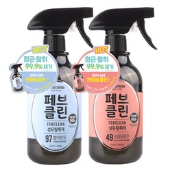 더블유드레스룸 페브클린 섬유탈취제 No.49 피치블러썸+No.97 에이프릴코튼 500ml 1세트, 피치블러썸+에이프릴코튼