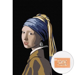 아트조이 DIY 명화그리기 10 x 15 cm, 진주 귀걸이를 한 소녀