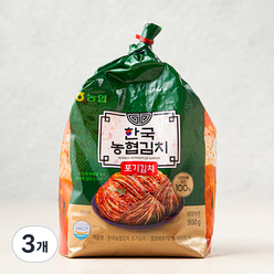 한국농협김치 포기김치, 900g, 3개