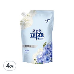 고농축 피죤 강력탈취 오리지널 오션후레쉬 섬유유연제 리필, 1.6L, 4개