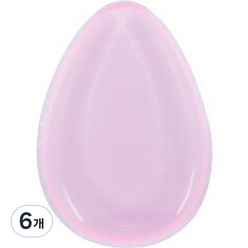 반투명 물방울 실리콘 파데 퍼프, 핑크, 6개