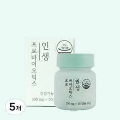 인생프로바이오틱스 1개월분 300mg, 30정, 5개