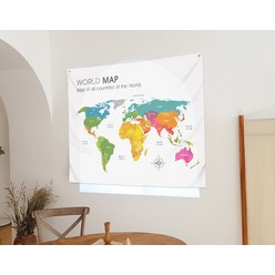 상상후 패브릭 포스터, 세계지도 컬러맵