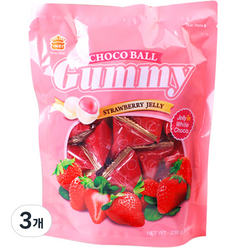 이메이 구미초코볼 딸기맛, 238g, 3개