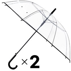 코멧 베이직 튼튼한 투명 비닐우산 2개