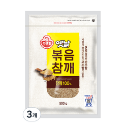 오뚜기 옛날 볶음참깨, 500g, 3개