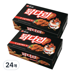 농심닭다리 핫 숯불바베큐 맛, 66g, 24개