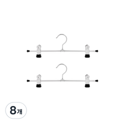 마와 논슬립 치마 바지 걸이 클립형 K30D, 블랙, 8개