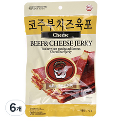 코주부 치즈육포, 70g, 6개