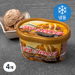 롯데웰푸드 구구 크러스터 아이스크림 (냉동), 660ml, 4개