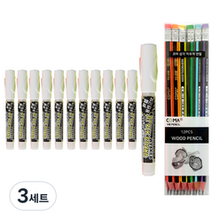 동아 블랙보드마카 12p + 투코비 삼각 지우개 연필 SG-208 12p 세트, 하양(보드마카), 혼합색상(지우개연필), 3세트