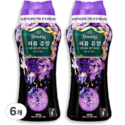 다우니 퍼퓸 쥬얼 자수정 베리 향기 부스터, 480g, 6개