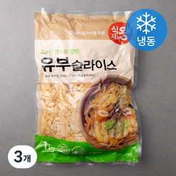 식자재왕 유부 슬라이스 (냉동), 1kg, 3개